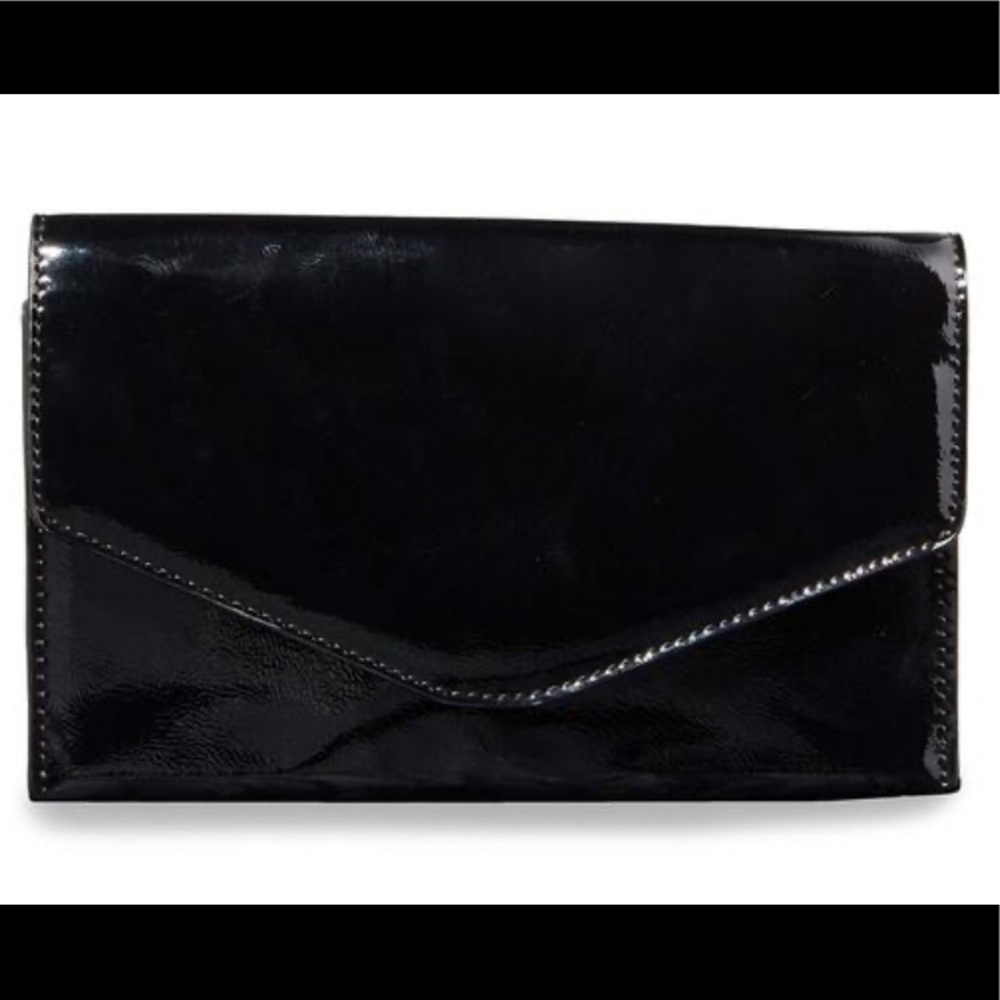 Glossy Black Cross Body Bag - Picture 4 of 5